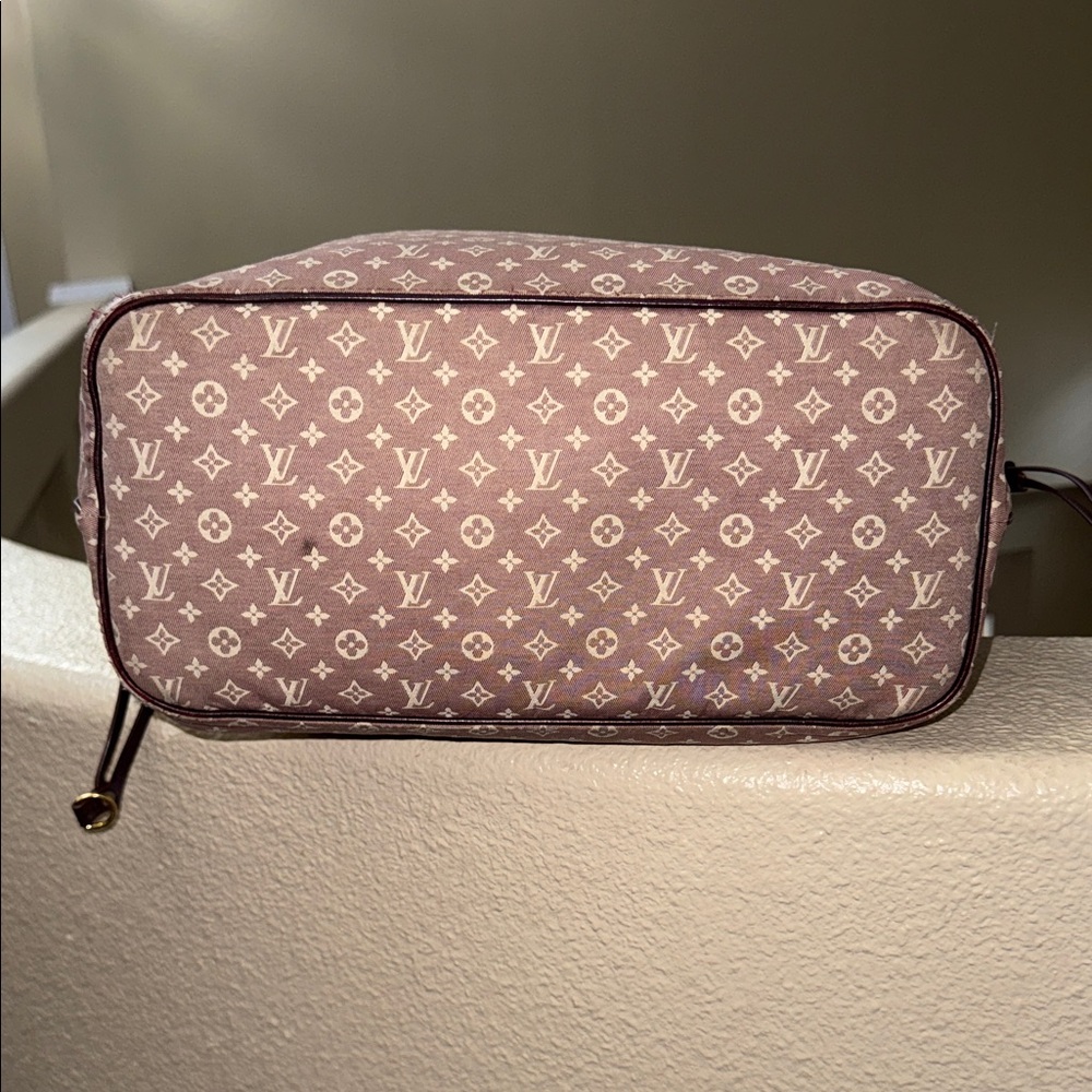 Louis Vuitton Pink & Brown mini Lin neverfull MM Monogram SEPHIA Tote IDYLLE - Picture 7 of 17